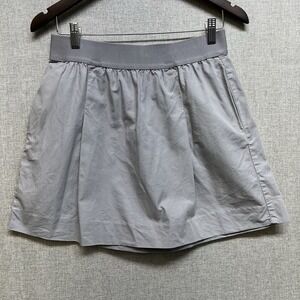 J. Crew Nico Mini Pleated Elastic Waist Pull On Gray Skirt Women's Size 2 Mini